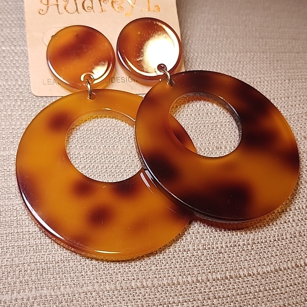 New Resin Tortoise Earrings